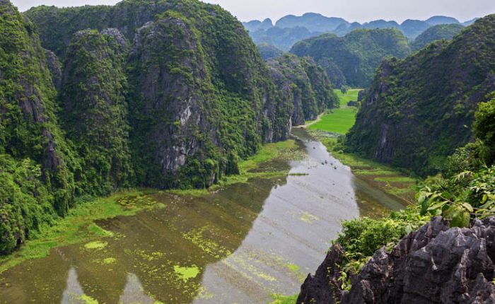 Tam Coc bird view from Hang Mua